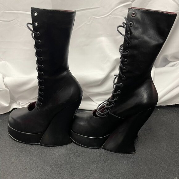 Fluevog Original Corset Grand National Boots Sz 7 - Picture 3 of 12